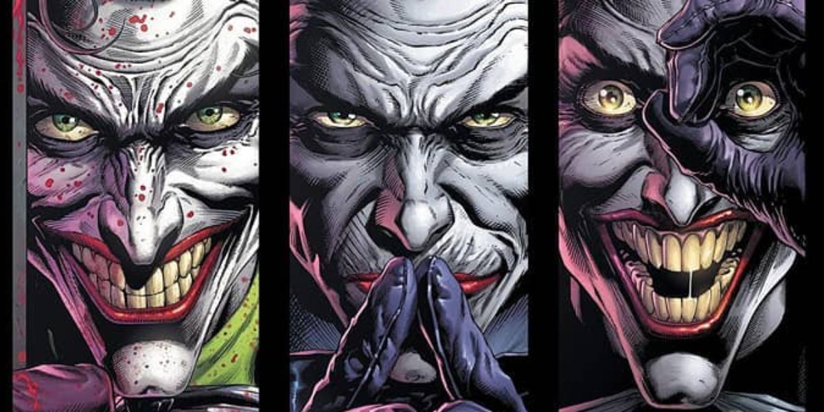 The Three Different Jokers With Different Expressions In Batman: Three Jokers from DC Comics