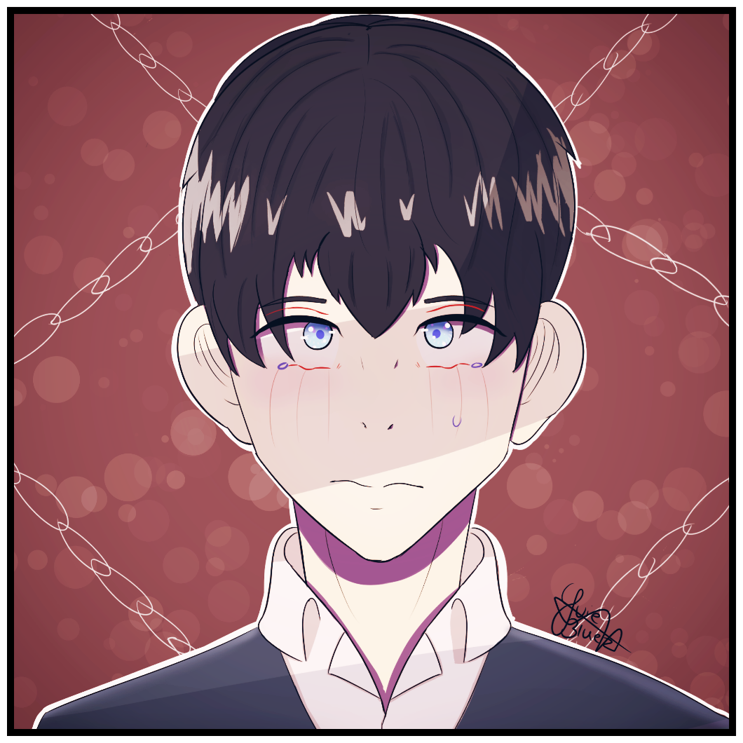 Bertholdt fan art with him crying.