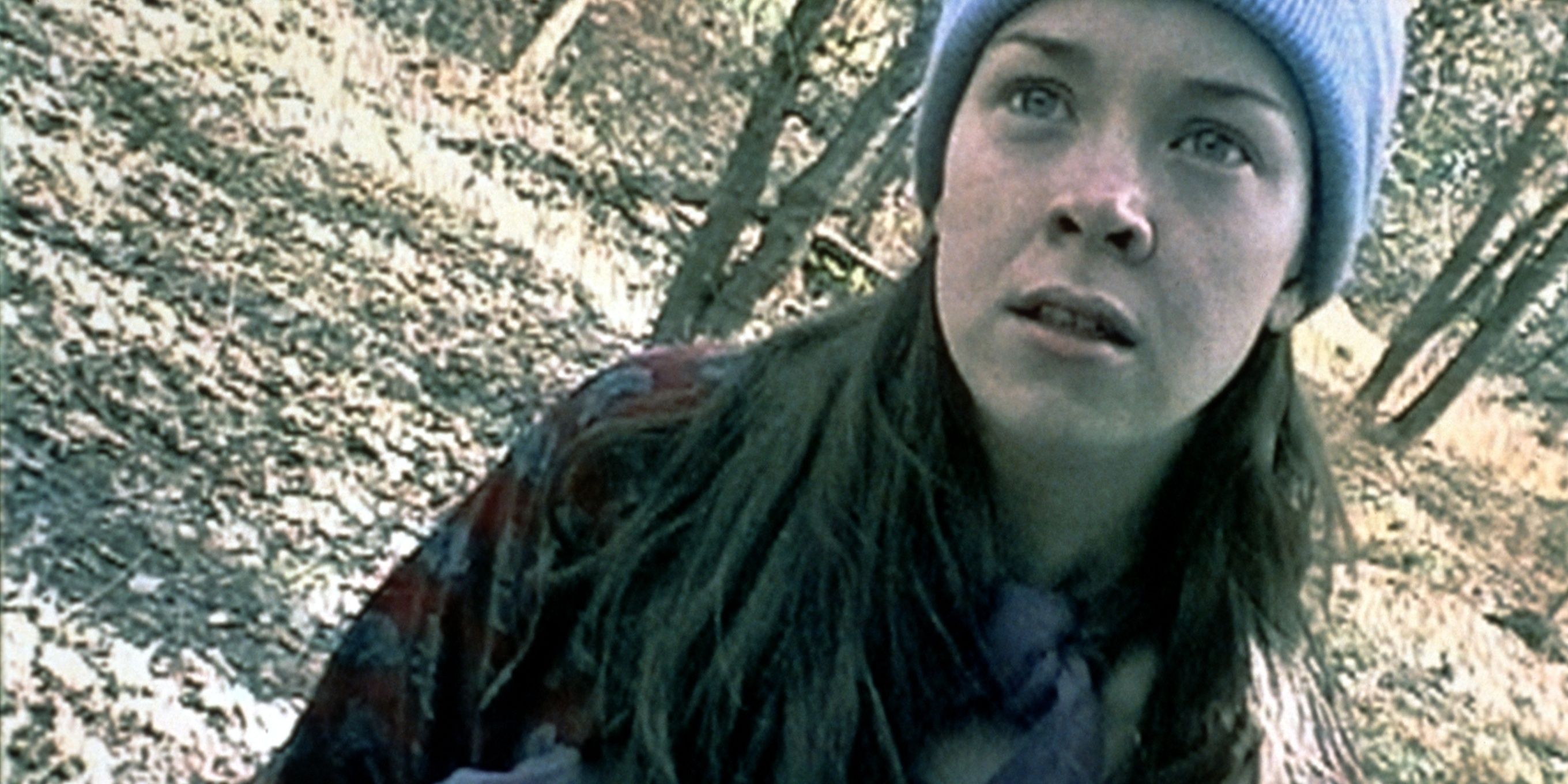 Heather from The Blair Witch Project lost in the woods.