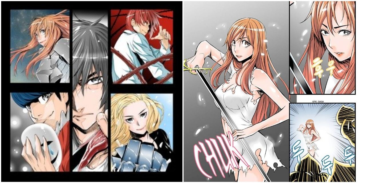 A princess unsheathes her sword in the Builder manhwa