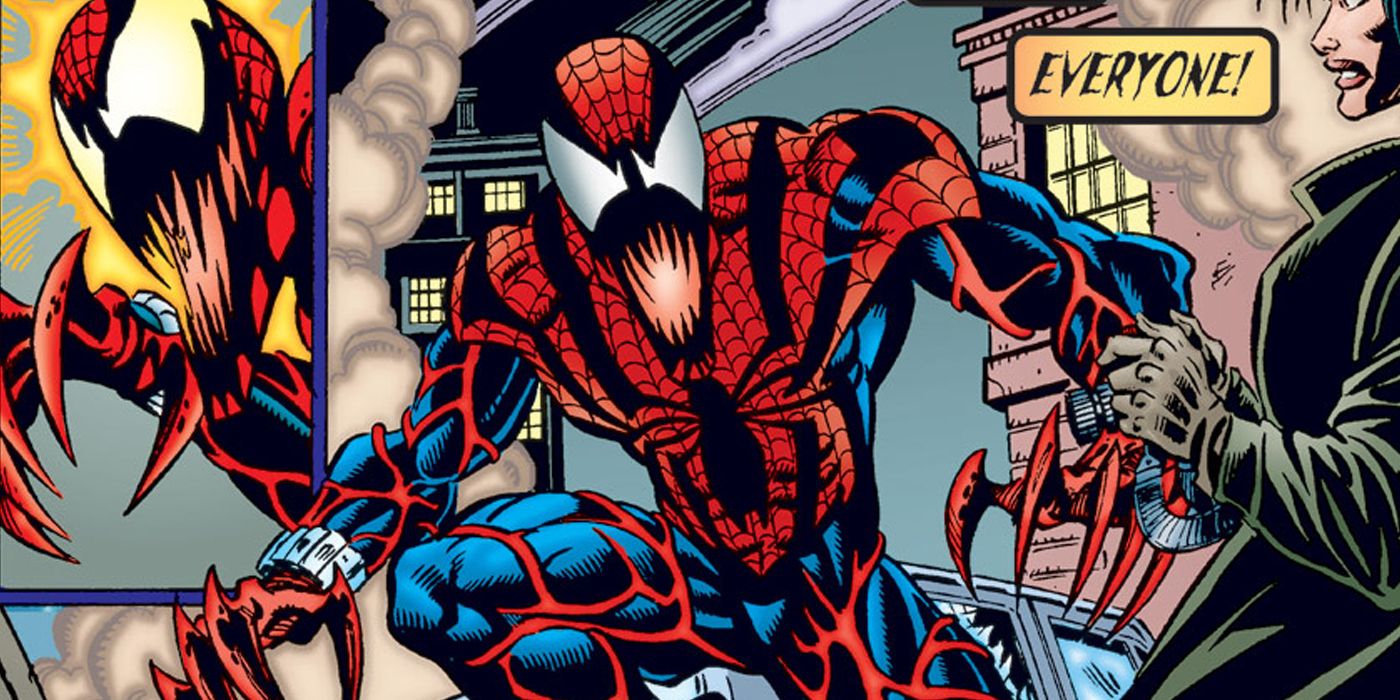Ben Reilly as Spider-Carnage from the Clone Saga.