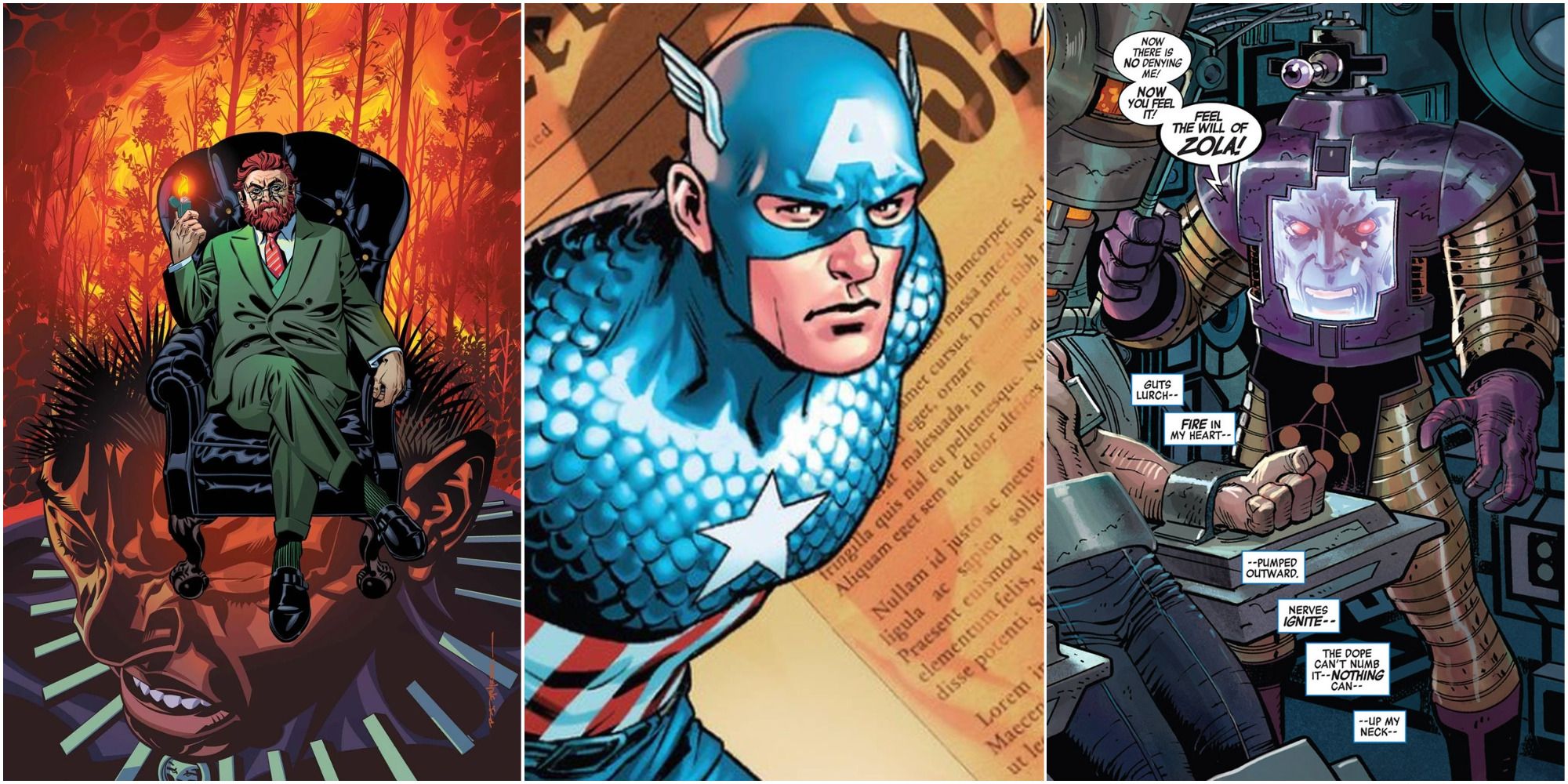 Doctor Faustus, Captain America, and Arnim Zola