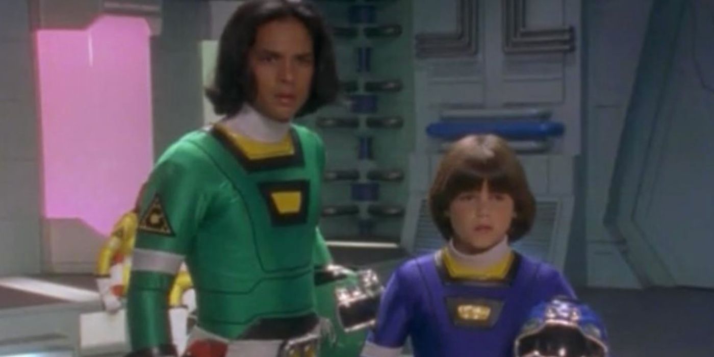 Carlos And Justin In Power Rangers Turbo looking concerned