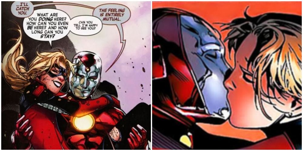 Cassie Lang Stature and Iron Lad kiss