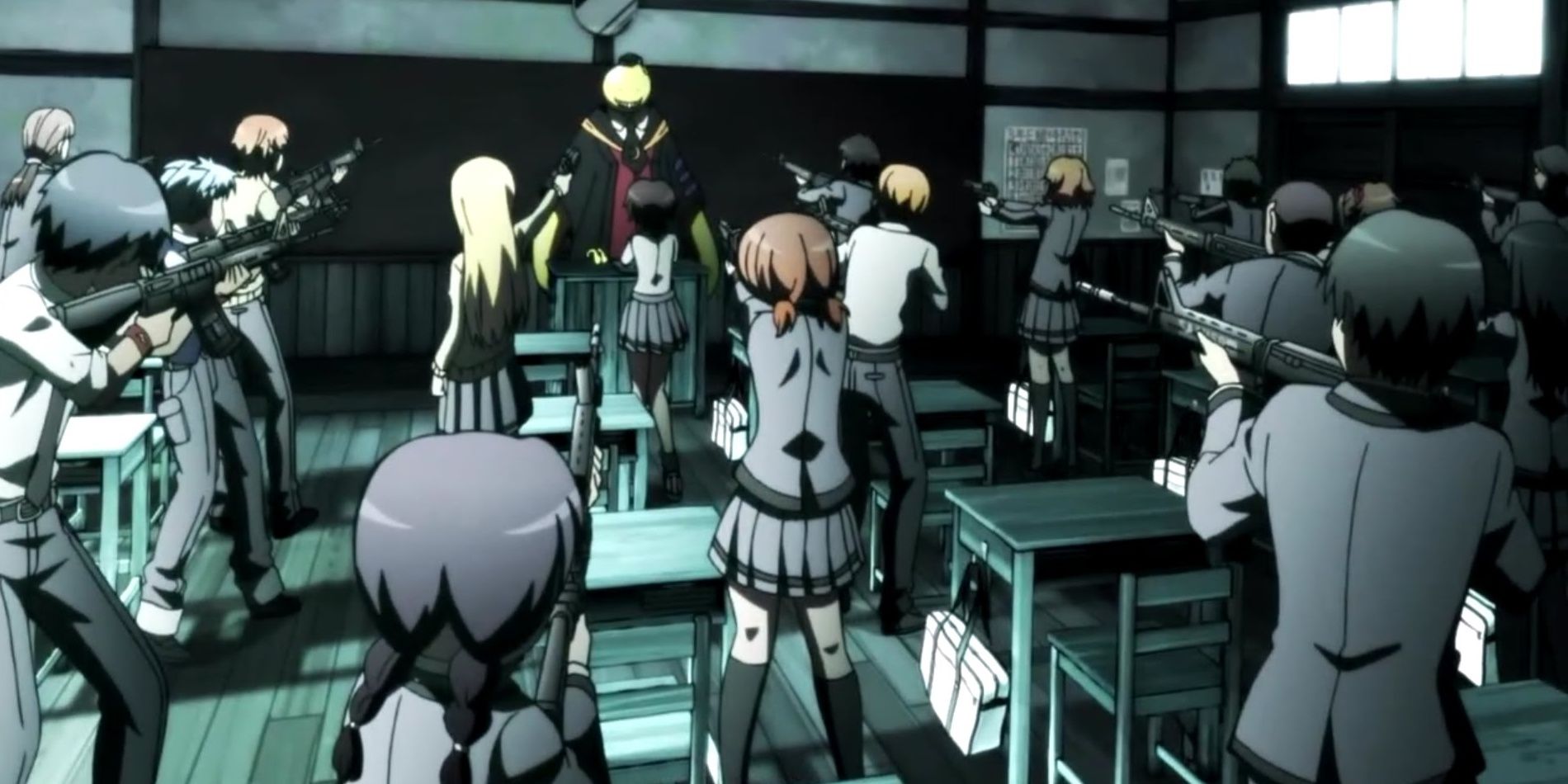 Cast of Assasinaton Classroom Weapons Drawn