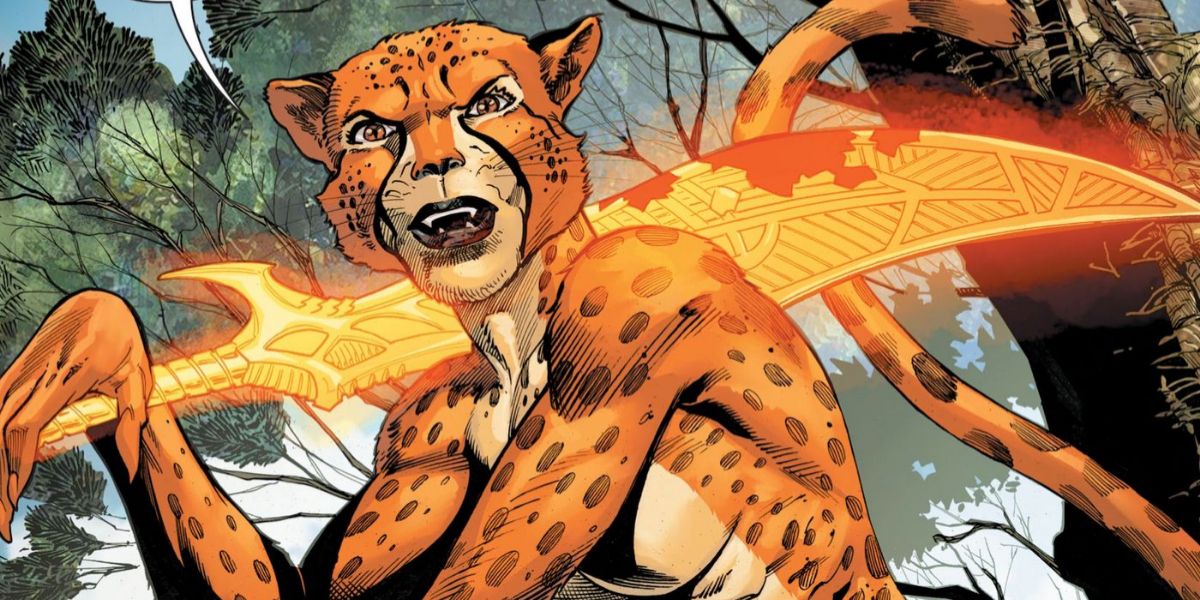 Cheetah wields the Godkiller sword