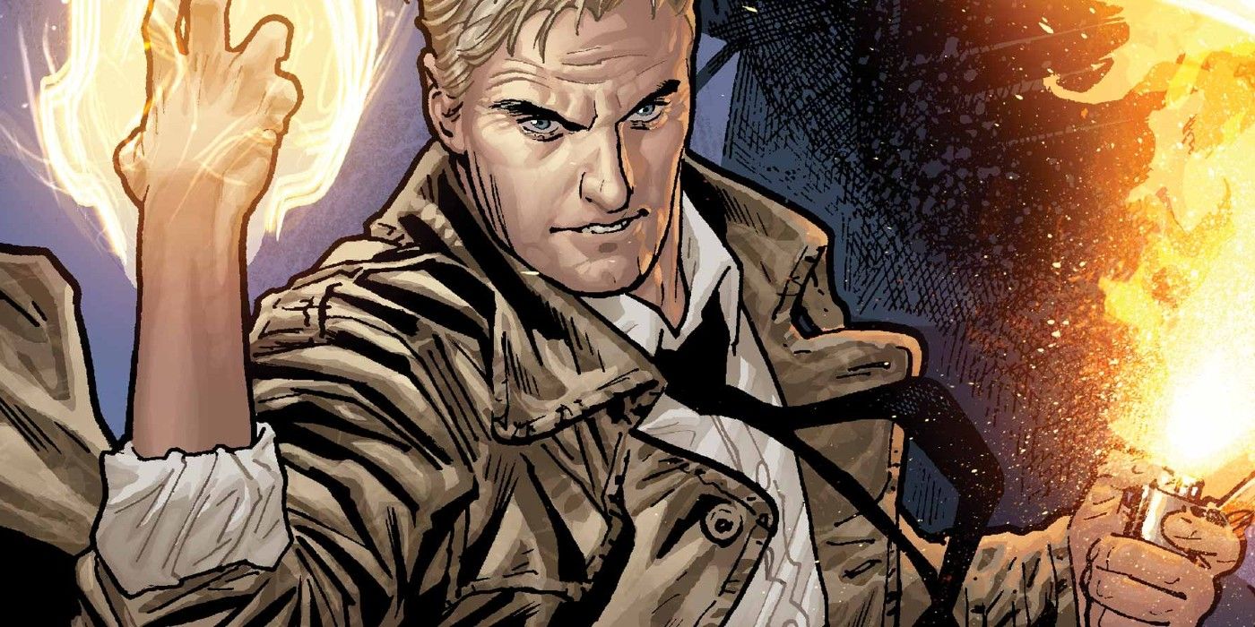 DC Comics' John Constantine manipulates fire with his hands.