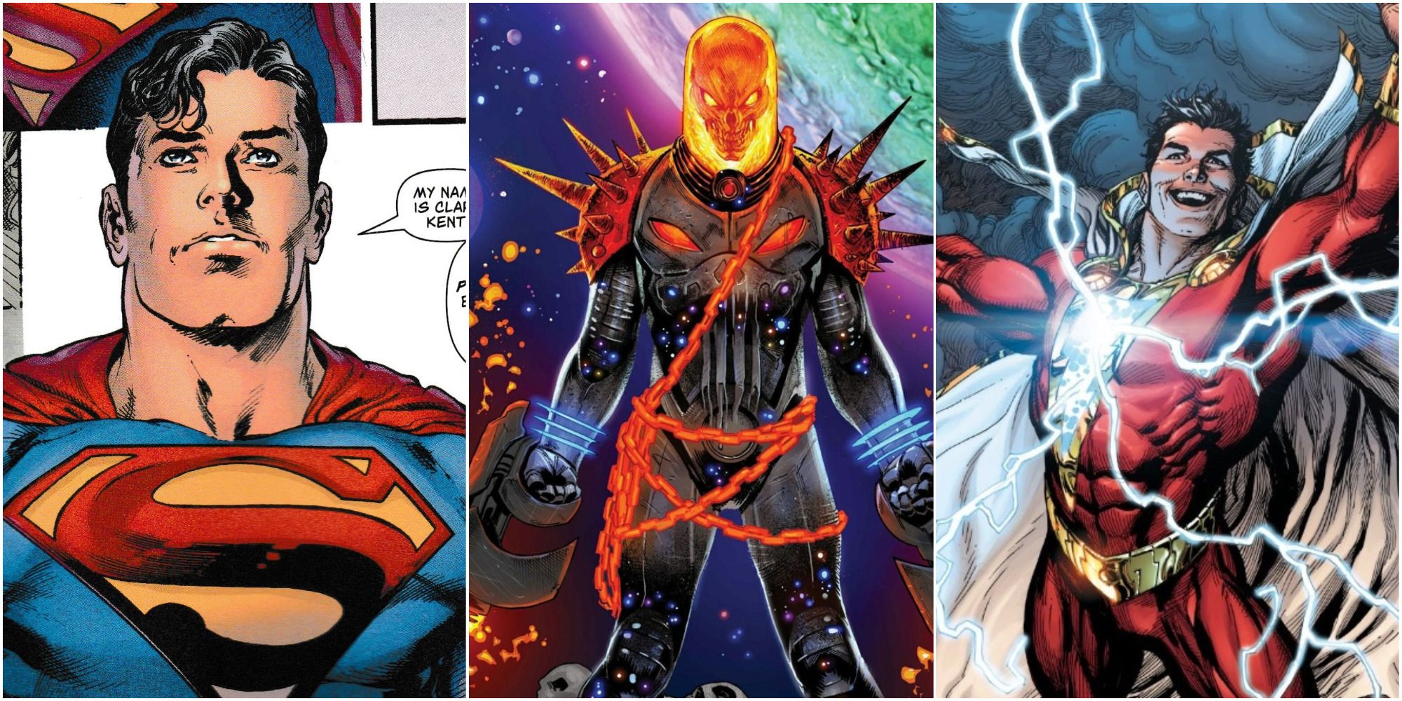 Superman, Cosmic Ghost Rider, and Shazam