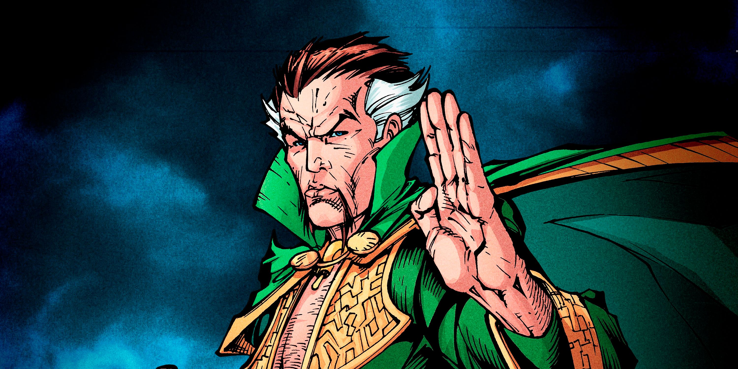 An image of DC Comics' Ra's Al Ghul getting ready for a fight