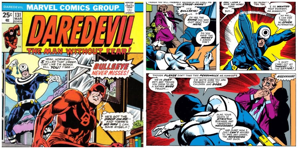 Bulleye's first fight with Daredevil in Marvel Comics