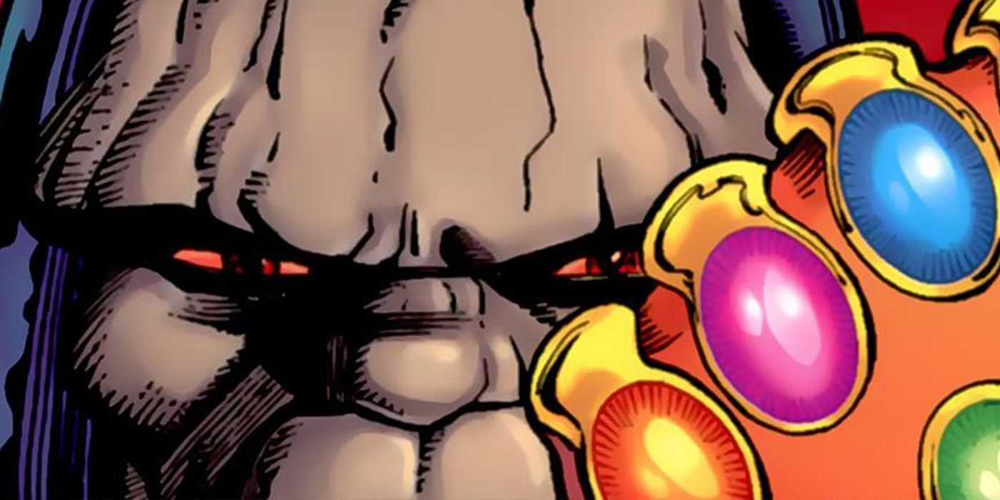 Darkseid Wears Infinity Gauntlet Smug
