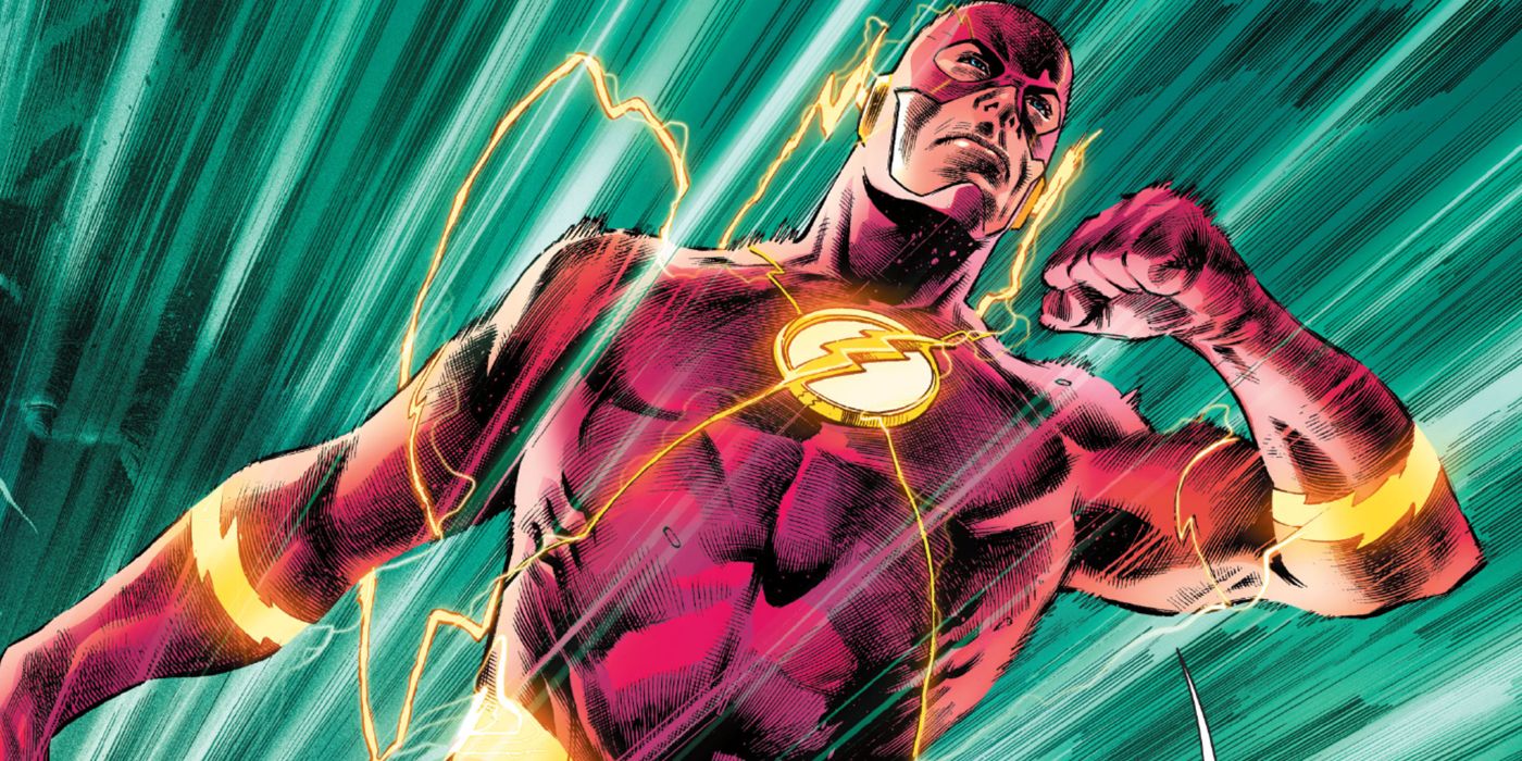 Barry Allen's Flash runs at top speed.
