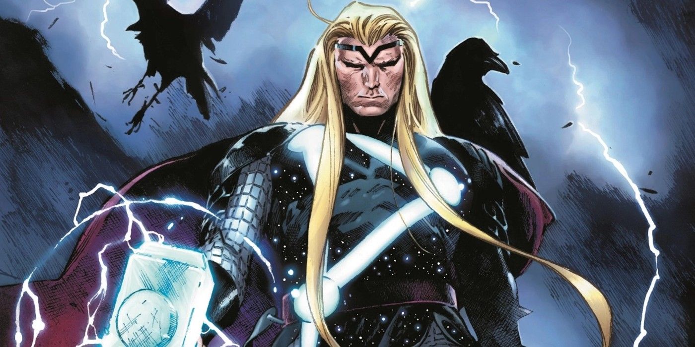 Donny Cates' Thor wielding Mjolnir
