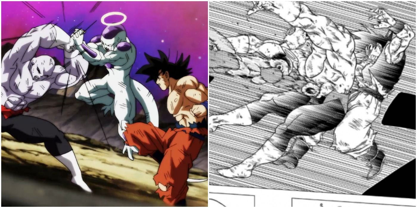 Dragon Ball Super, Goku and Frieza Versus Jiren in the Anime and Manga