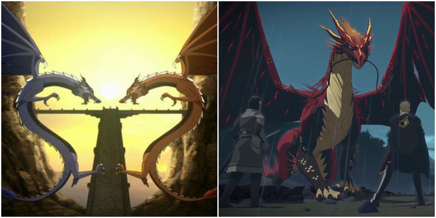 Ran &amp; Shaw the Dragons from Avatar: The Last Airbender and European Dragons from The Dragon Prince