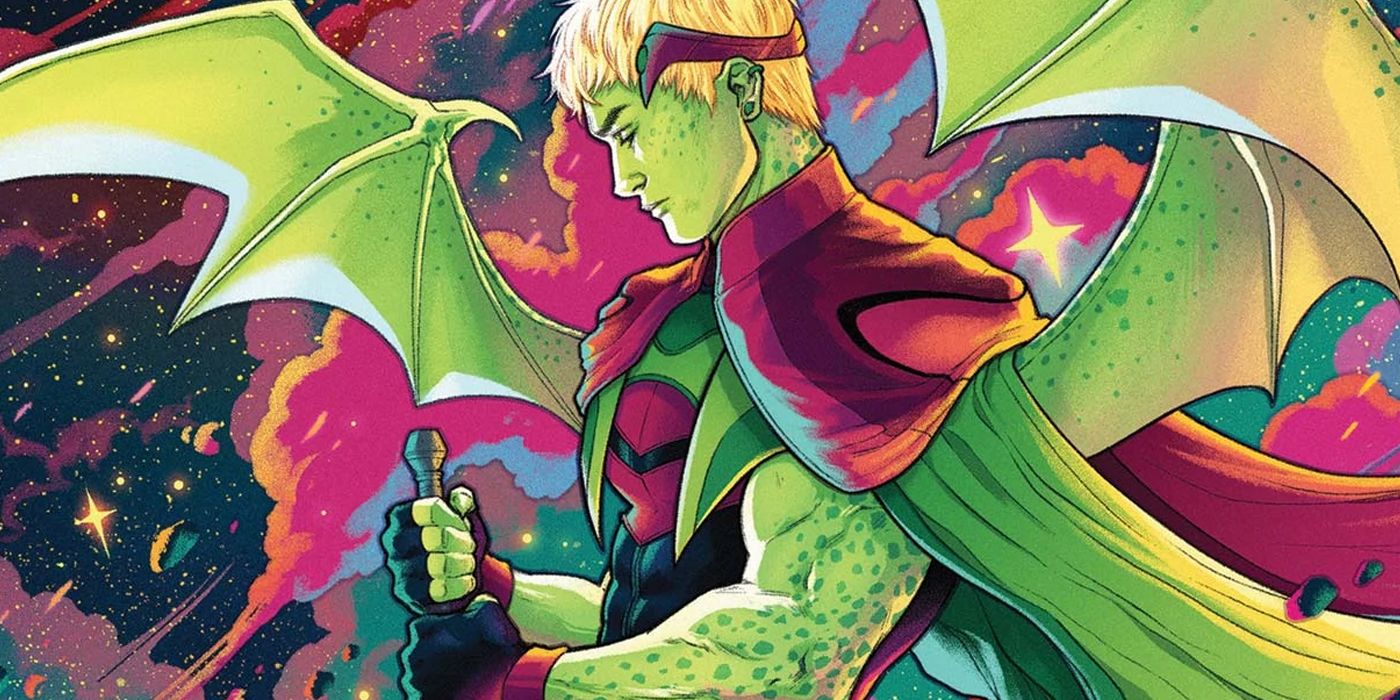 Teddy Altman in Hulkling form looking down in the Emperor Hulkling cover by Jen Bartel
