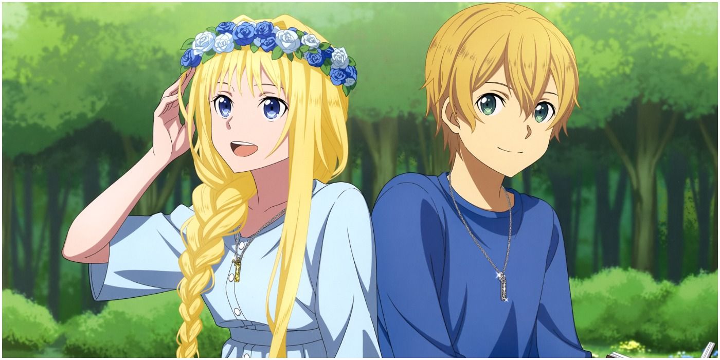 Eugeo and Alice sittin' side-by-side