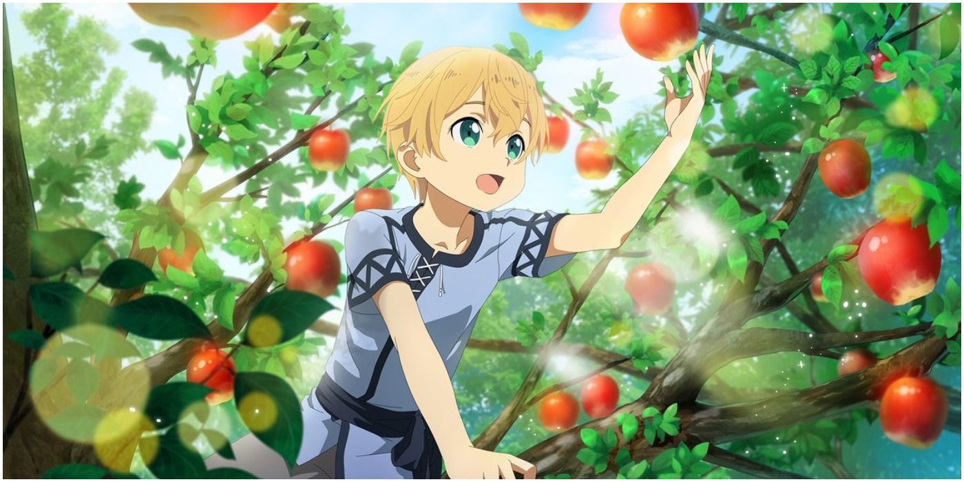 Eugeo innocently pickin' fruit