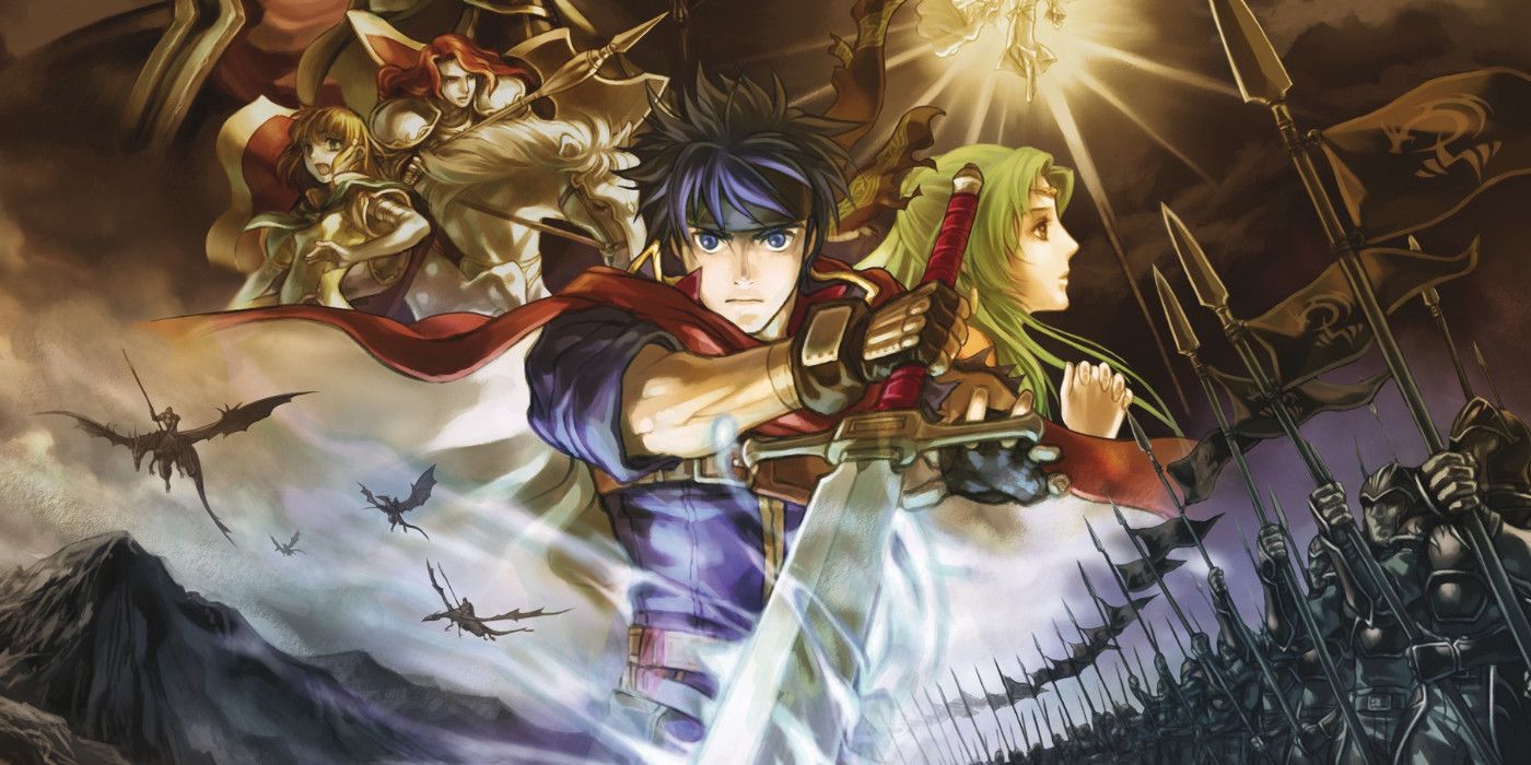 Ike and Elincia on the front cover of Fire Emblem: Path of Radiance