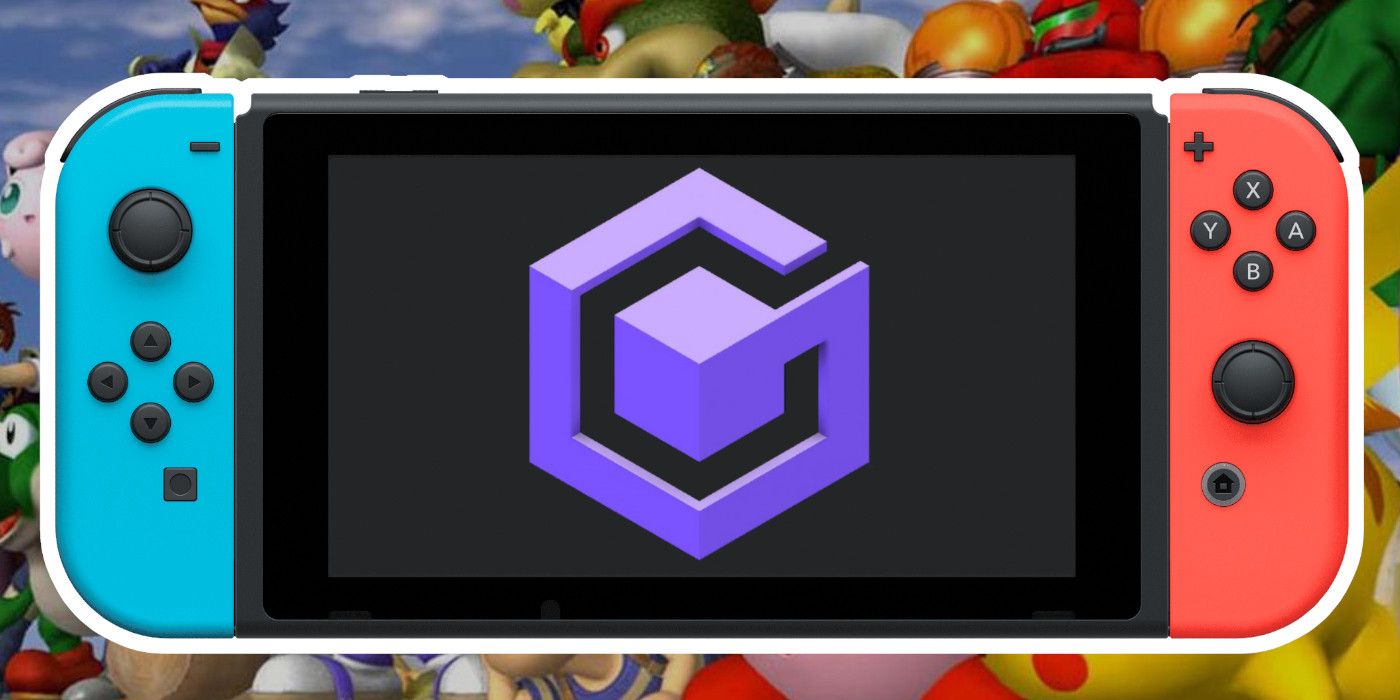 A college of the GameCube logo on the Nintendo Switch