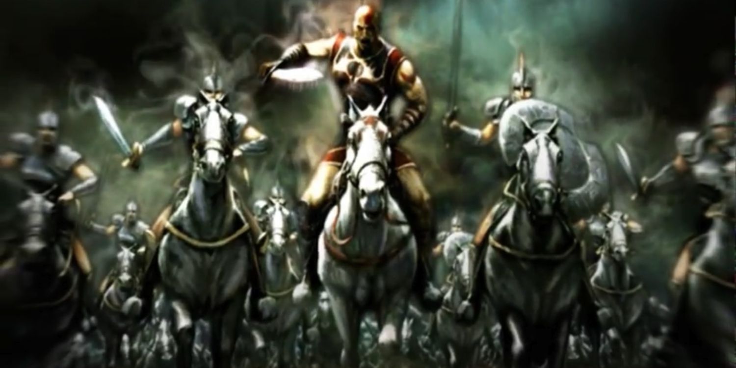 Kratos rides to battle