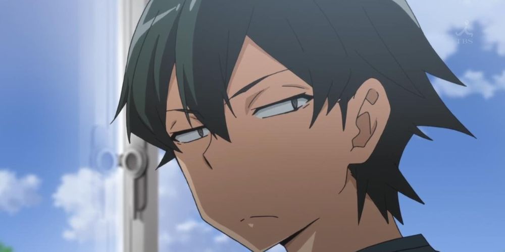 Hachiman Hikigaya glaring in My Teen Romantic Comedy SNAFU.