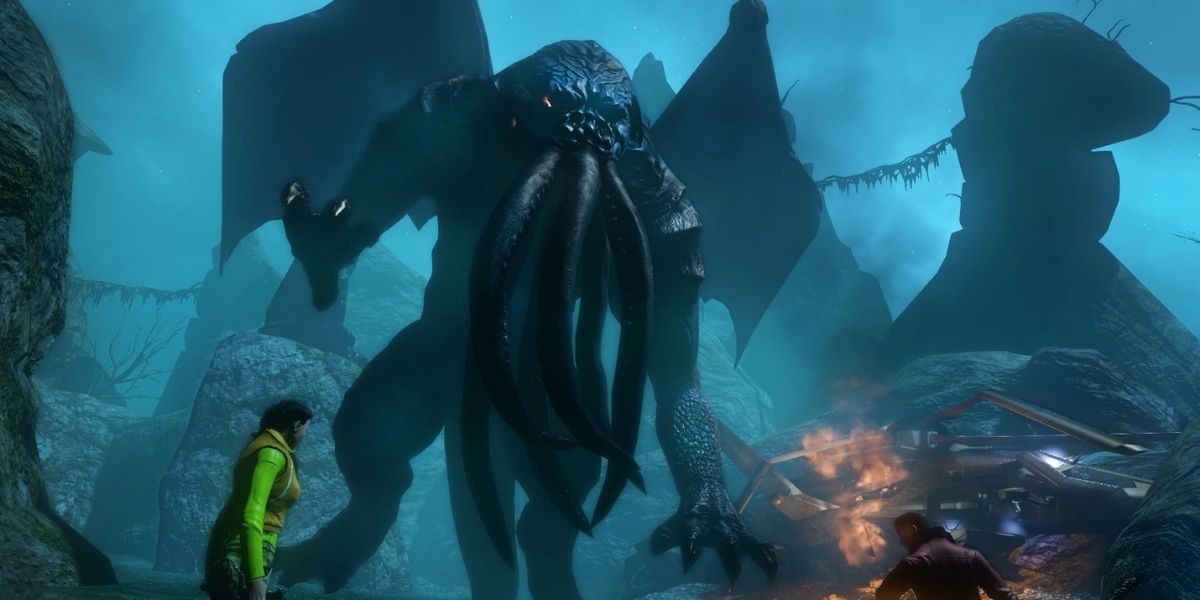 screenshot from secret world legends of lord cthulhu rising from the sea