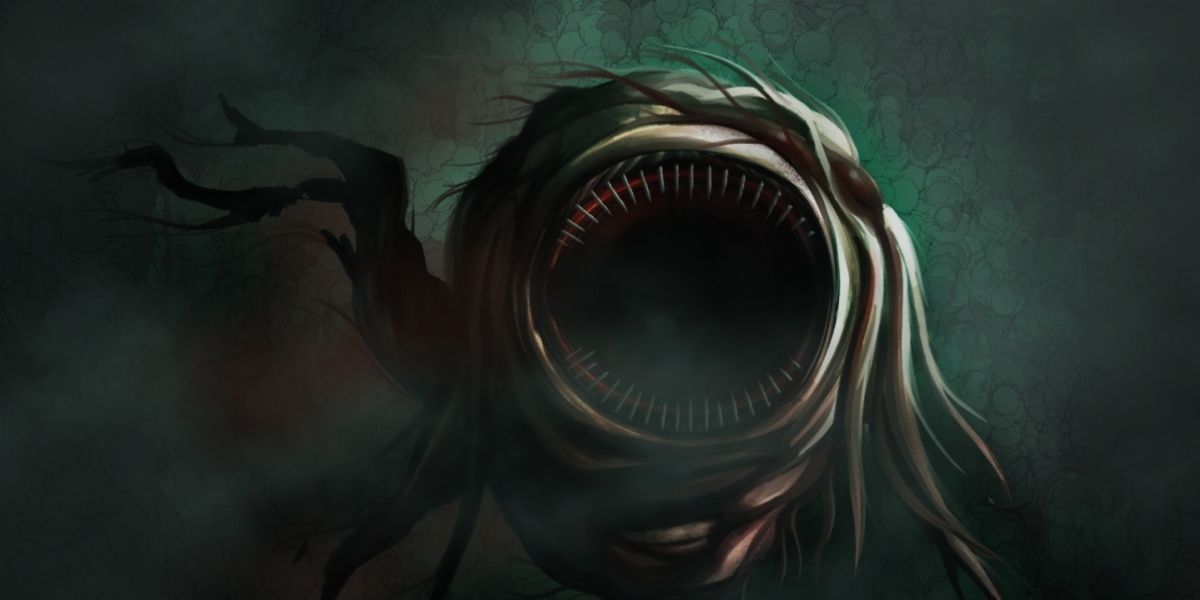 an otherwordly creature in the ocean of sunless sea