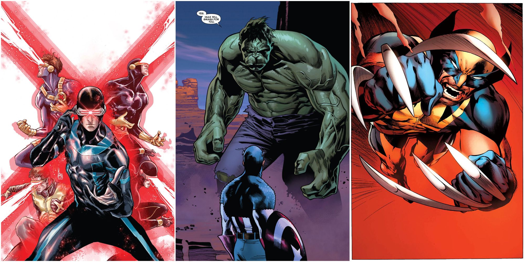 Cyclops, Hulk, and Wolverine
