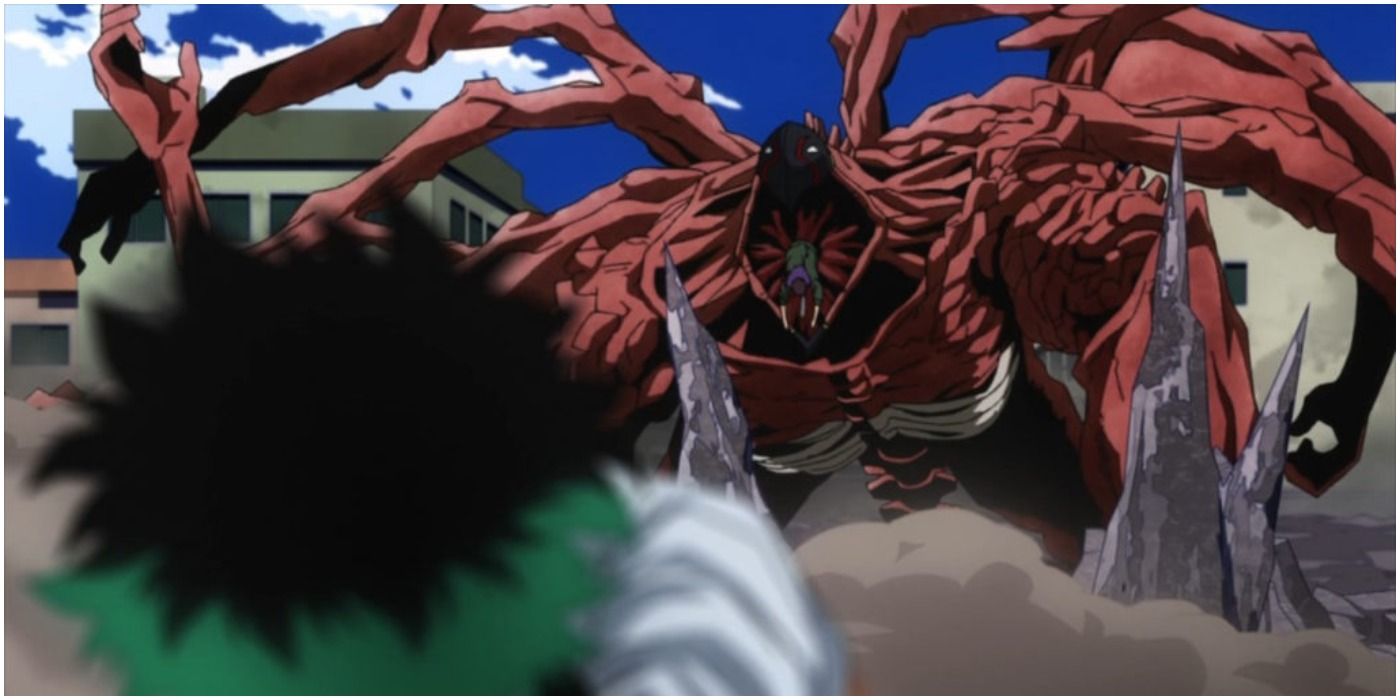 Overhaul In His Monstrous Form Fighting Midoriya