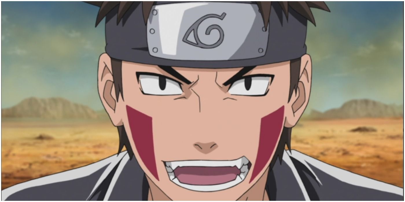 Kiba Showing His Determination During A Mission