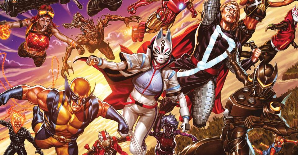 Marvel And Fortnite Collide In Mark Brooks Epic Avengers Wraparound Variant