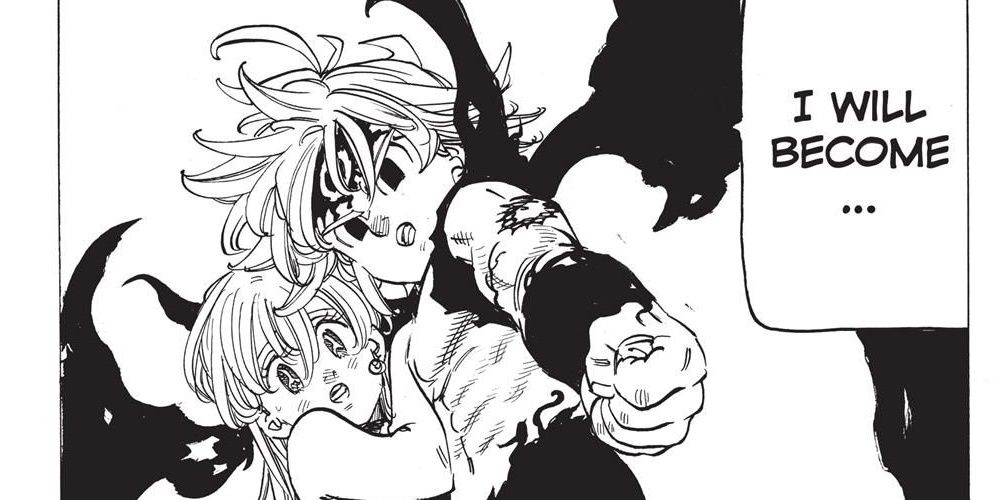 Meliodas Holds Elizabeth Seven Deadly Sins Manga