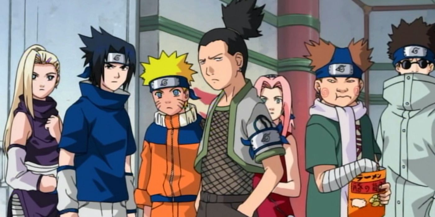 Members Of The Naruto Genin At Their Chunin Exams In The Anime Series