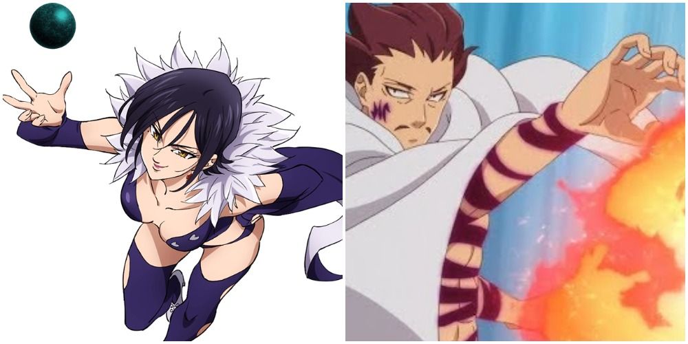 Seven Deadly Sins' Merlin and Monspeet mage counterpart split image