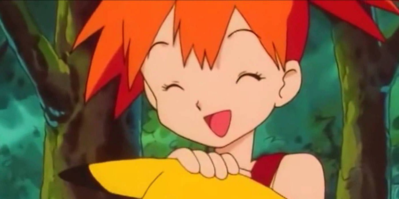 Misty with Pikachu in the Pokemon anime
