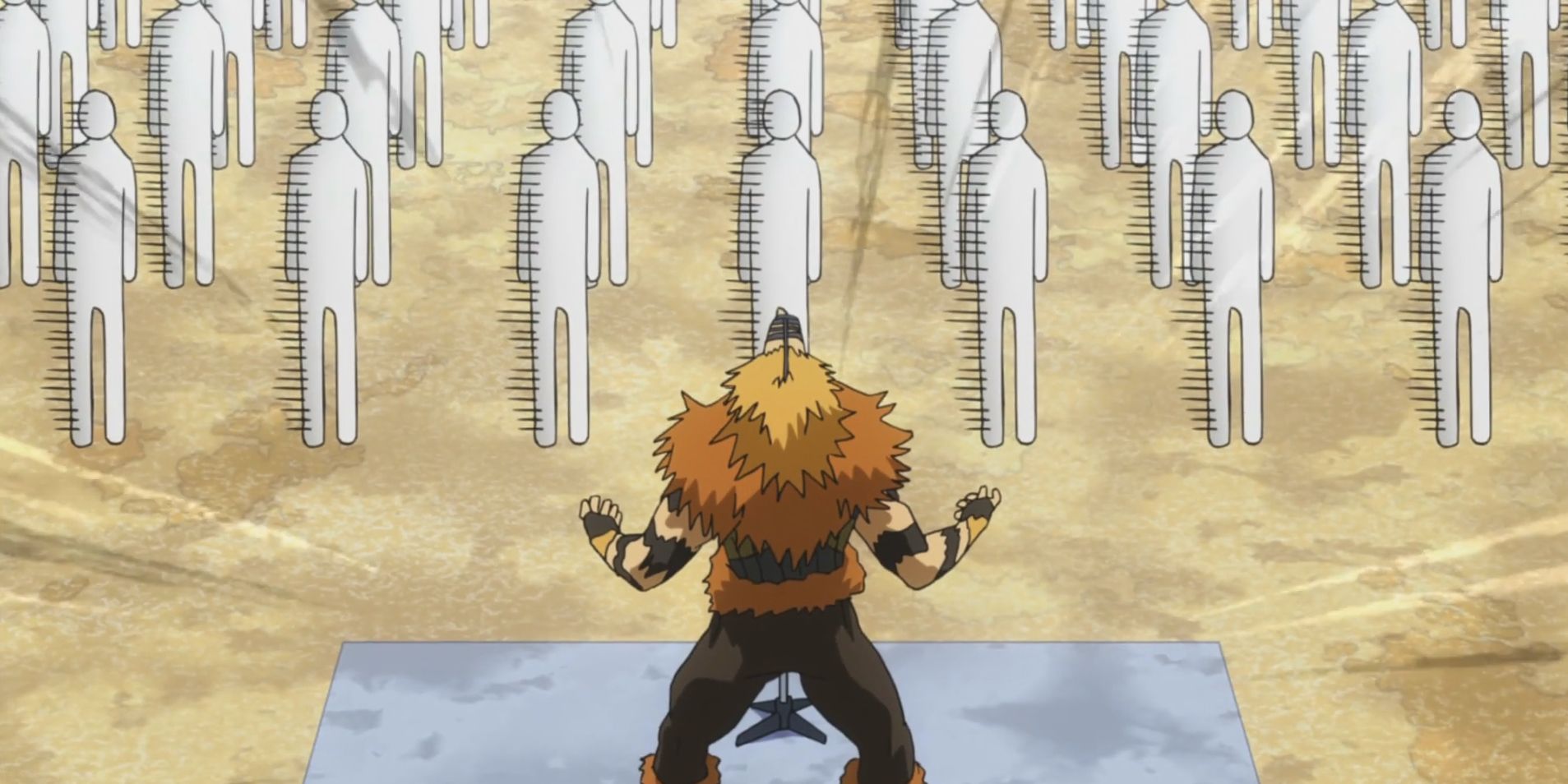 Anime My Hero Academia Hound Dog Speech To Faceless Crowd Of Students
