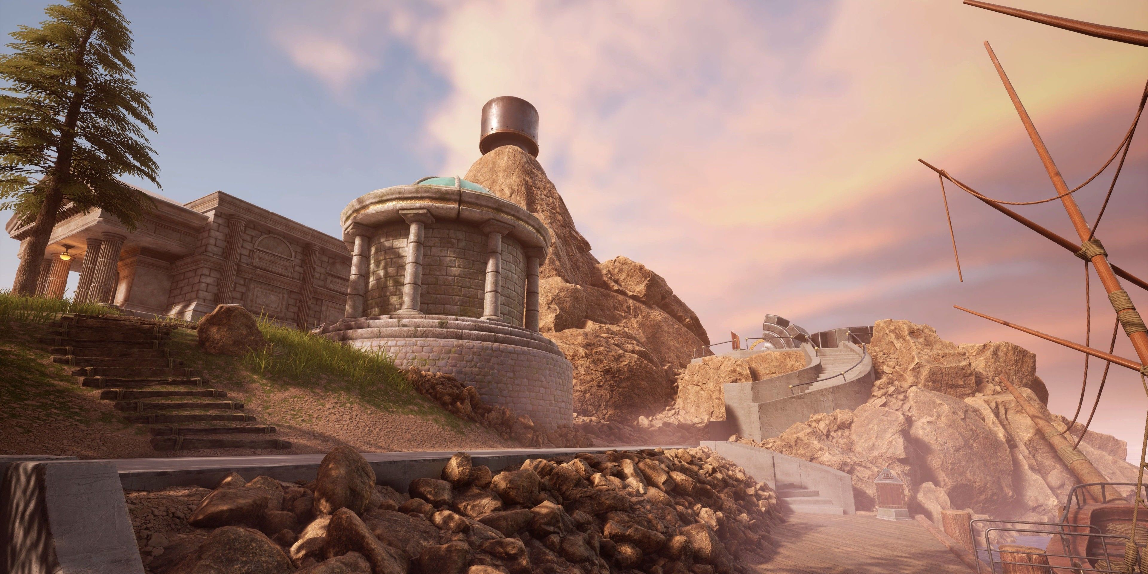 Myst VR island dock