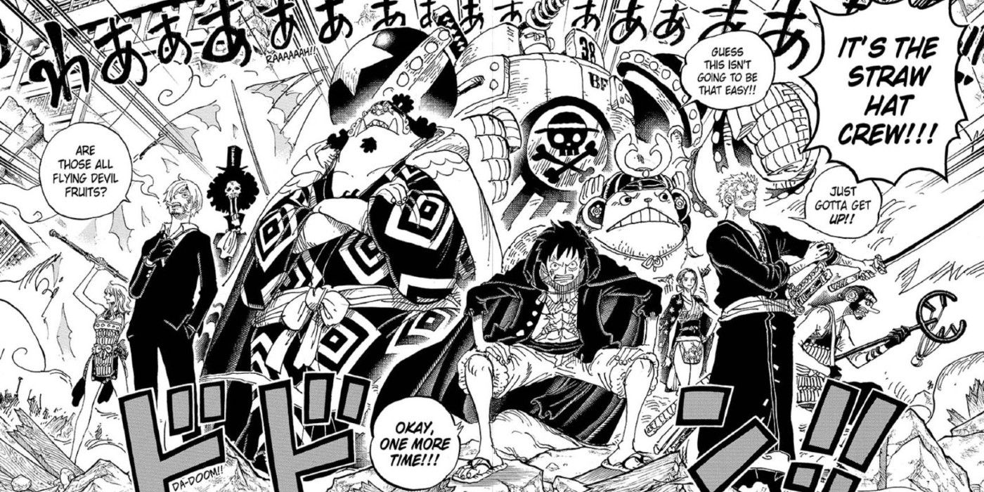 the Strawhats assemble in onigashima