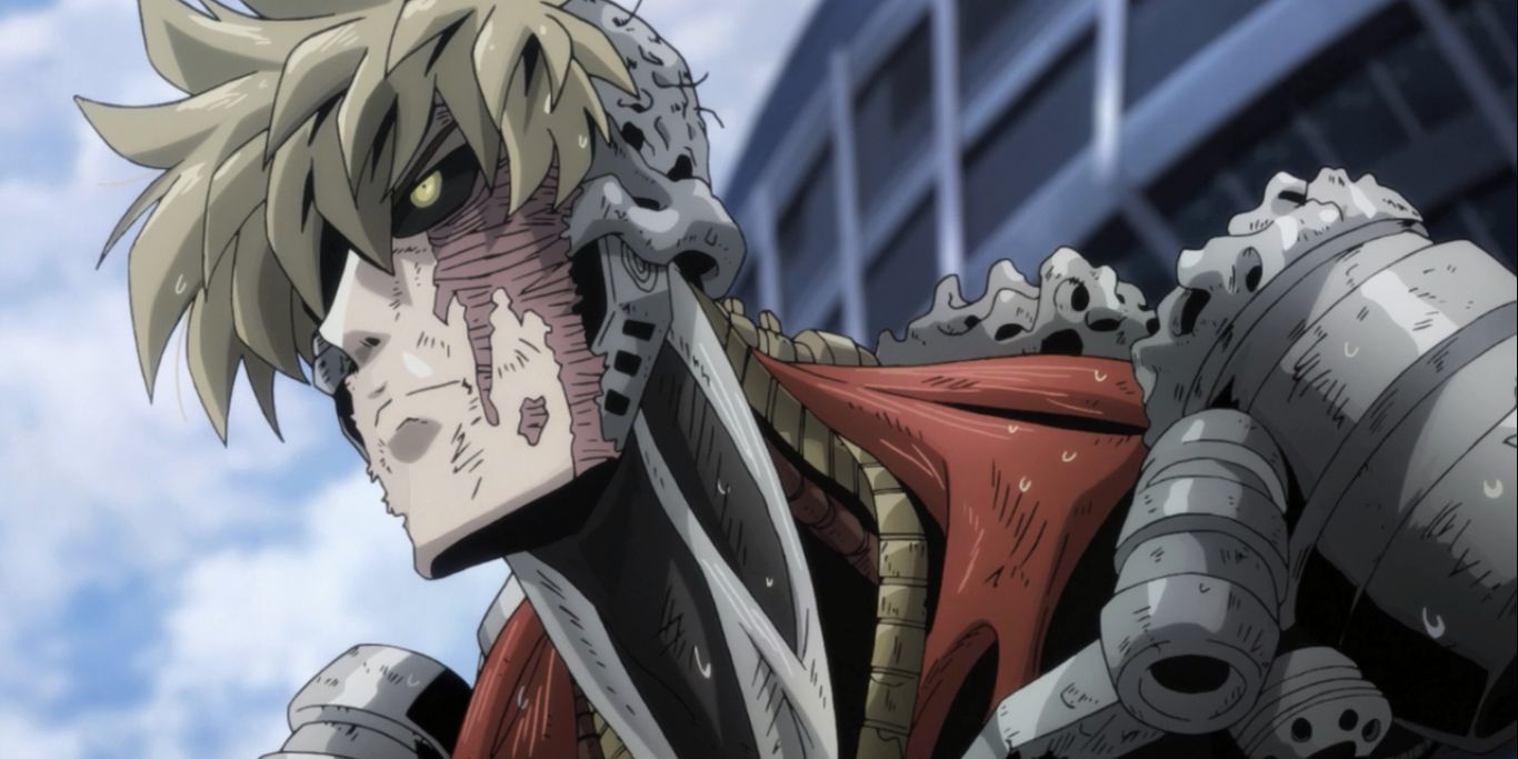 One-Punch Man Anime Genos Battle Damaged Tears