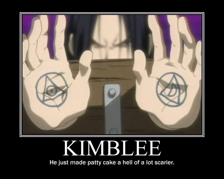 Imagine Kimblee playing patty-cake meme