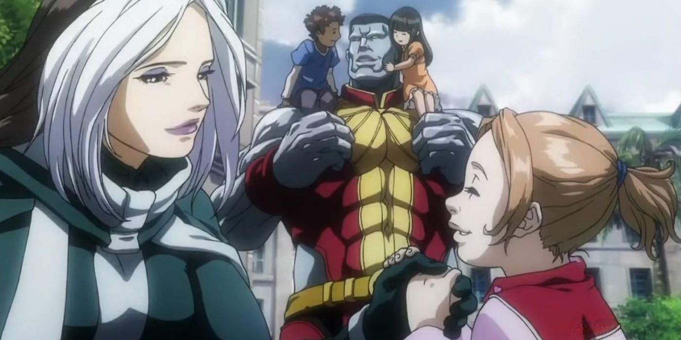 Rogue and Colossus in X-Men Anime.