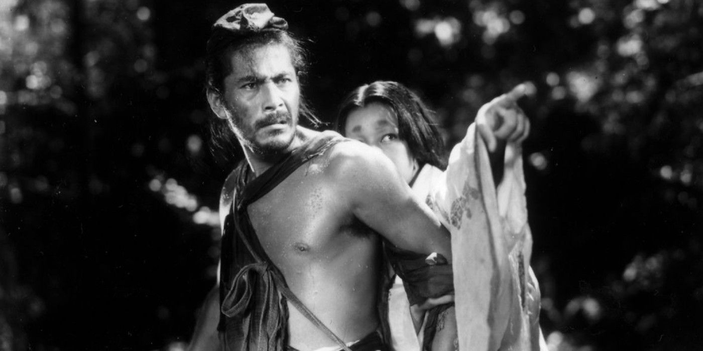 Rashomon'dan, merkezi bir karaktere sahip ekranı işaret ediyor.