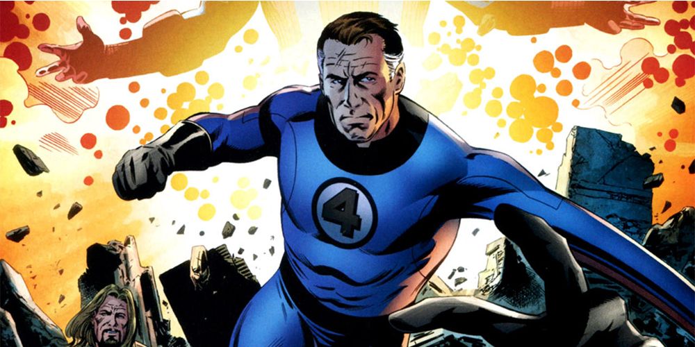 Reed Richards avoids an explosion as Mister Fantastic