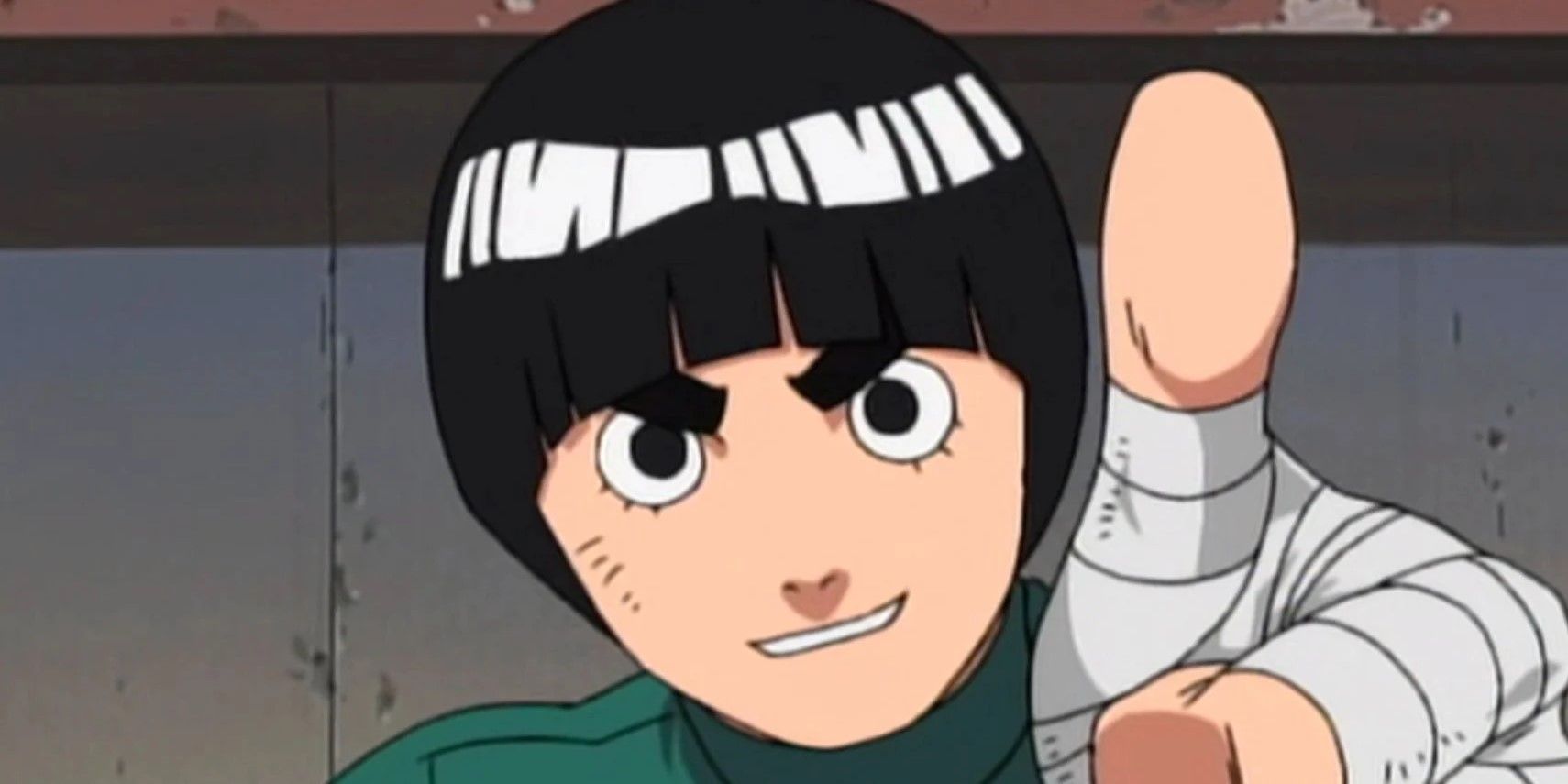Rock Lee smiling and doing a thumbs up.