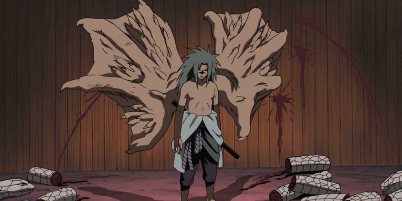 Sasuke in stage two of Curse Mark