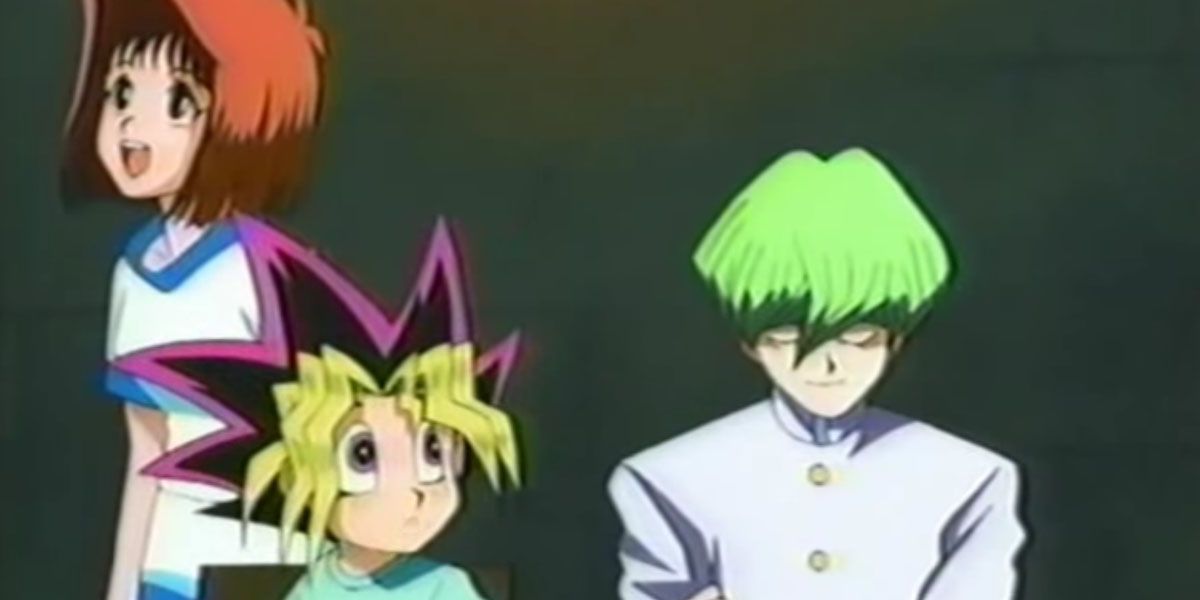 Seto Kaiba smugly smiles after winning a card game
