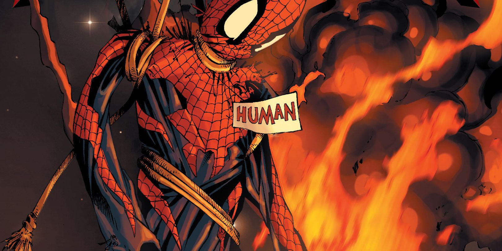 Spider-Man House Of M Burning Spider-Man Costume Effigy