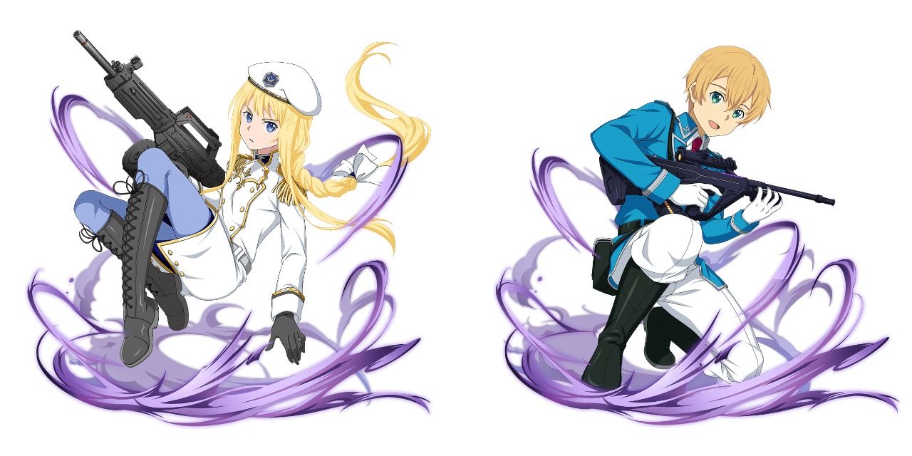 Eugeo and Alice is purple swirls