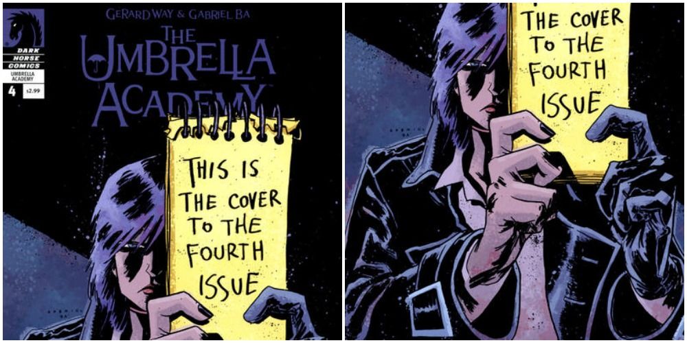 TUA: Dallas #4 comics cover - The Rumor holding writing pad